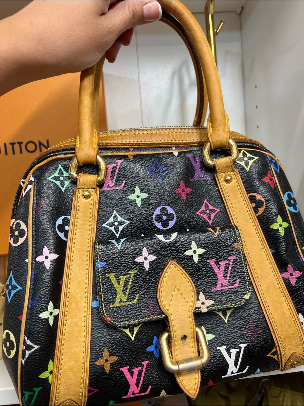 🔥🔥 LOUIS VUITTON Priscilla Monogram Multicolore Multicolor Handbag - Picture 12 of 14
